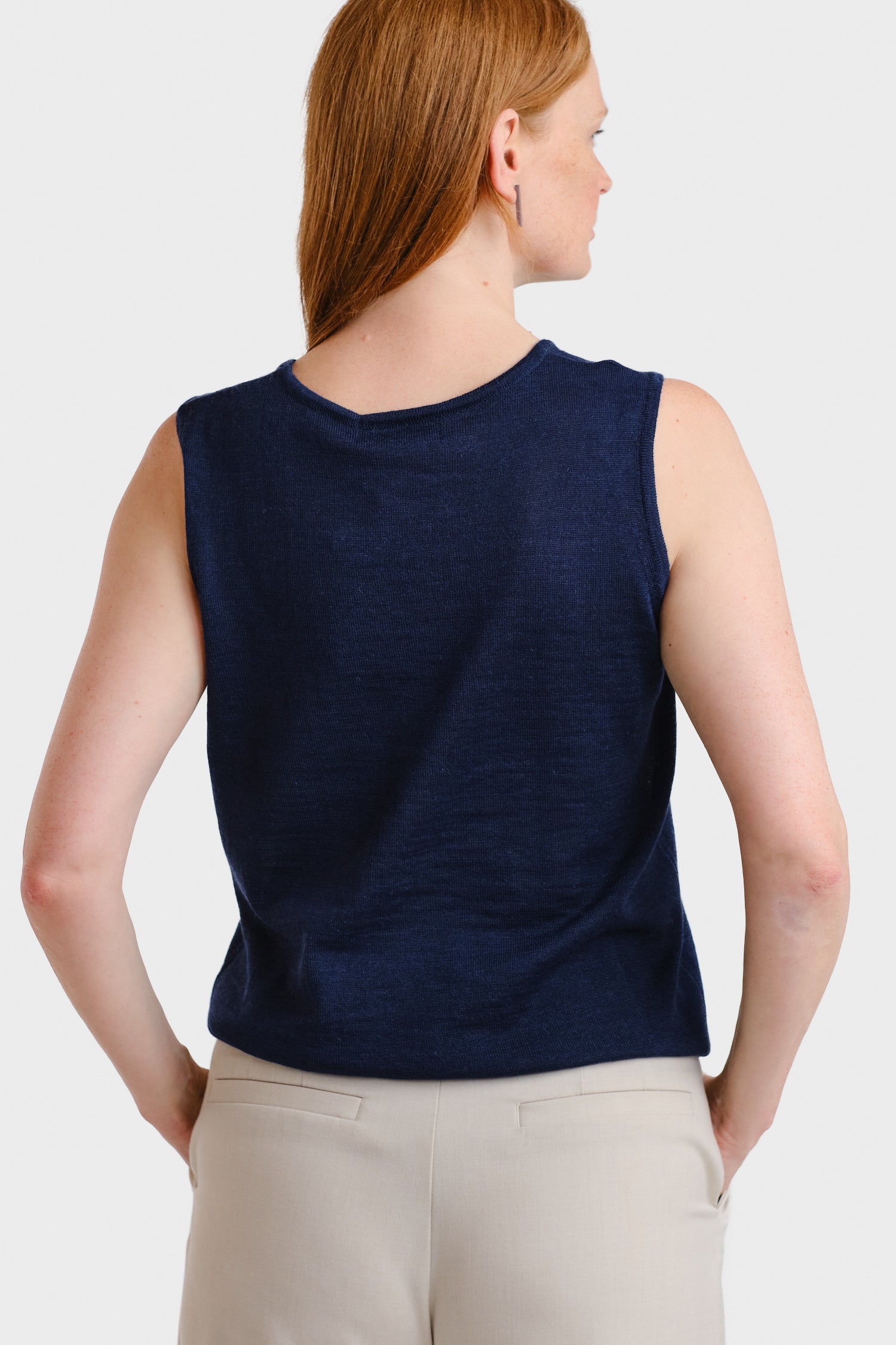 Sense Knitted Top Navy