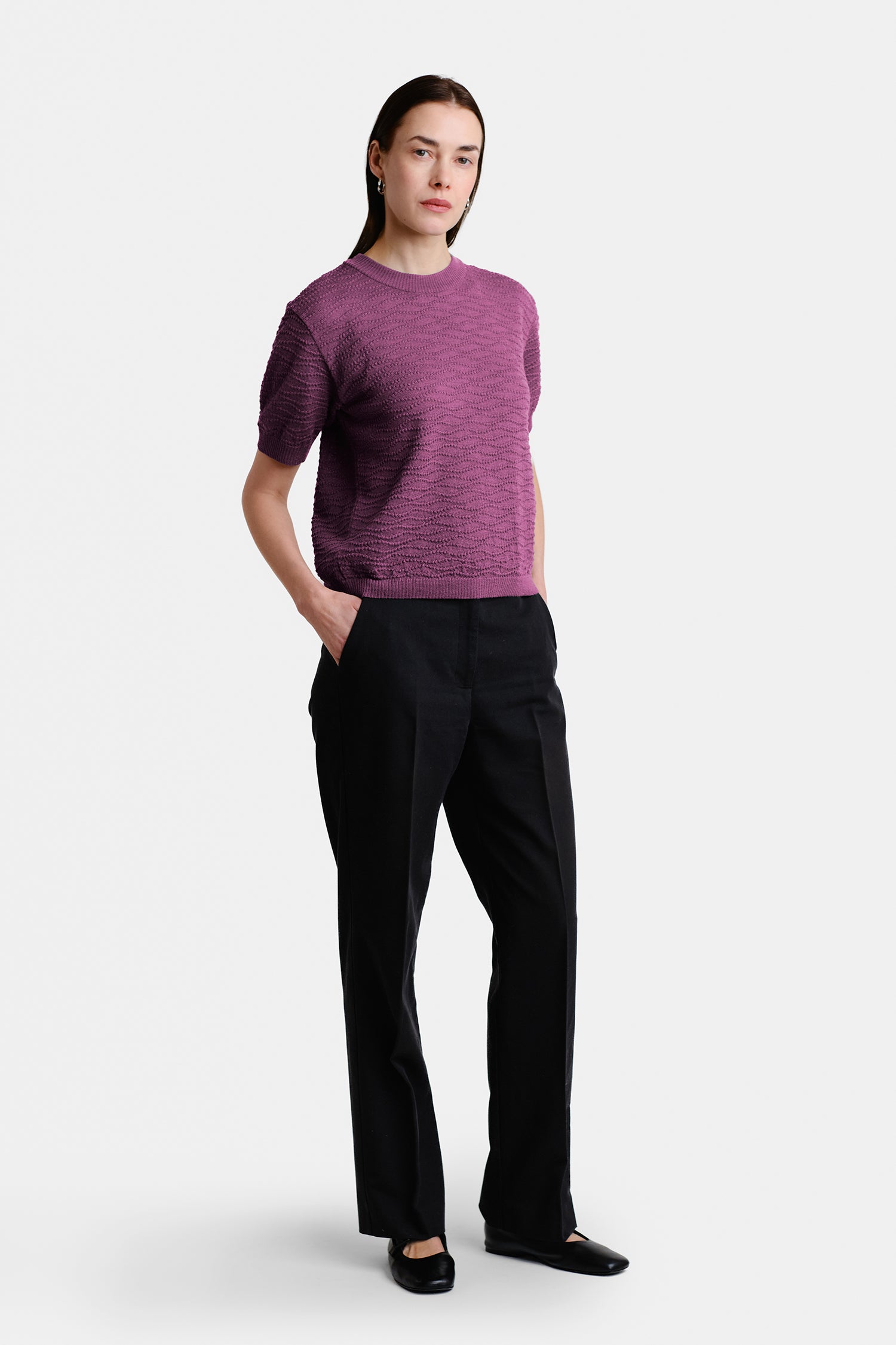 PEBBLE t-shirt, lilac | Alpa