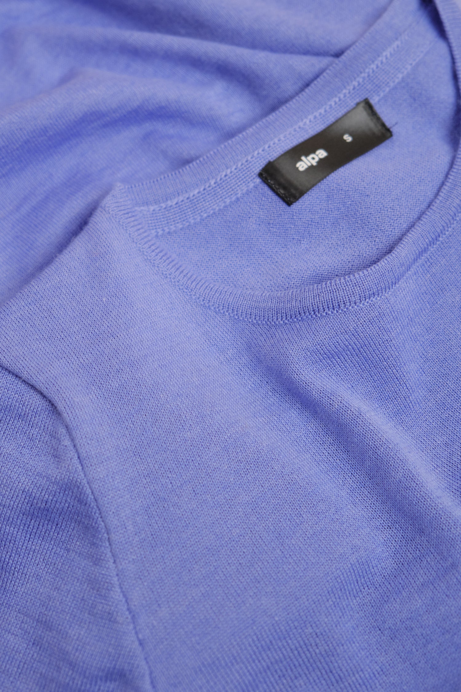 Simple Knit T Shirt Bluebell