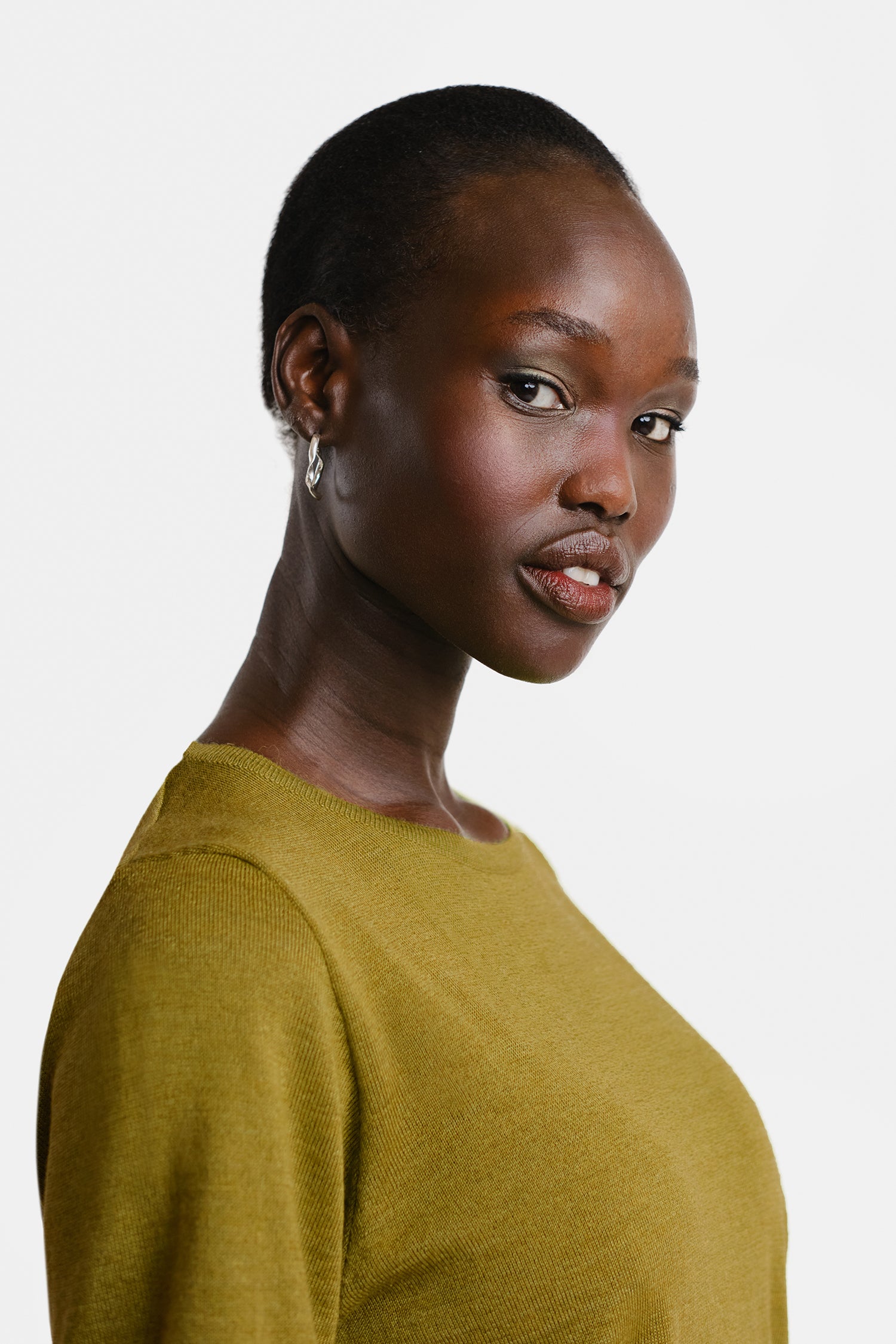 SIMPLE knit T-shirt, brass