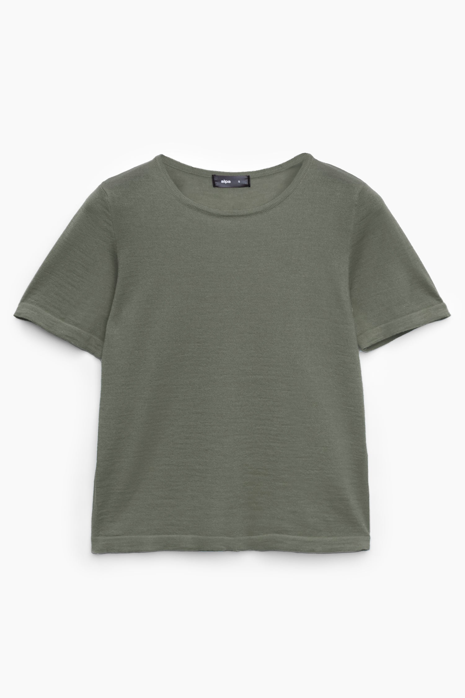 Simple Knit T Shirt Khaki