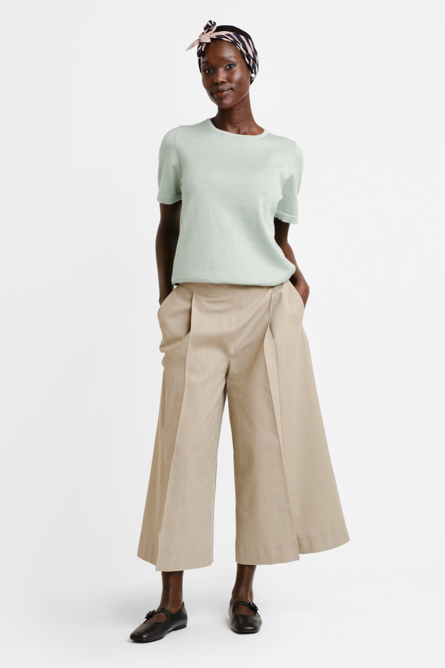 Simple Knit T Shirt Mint