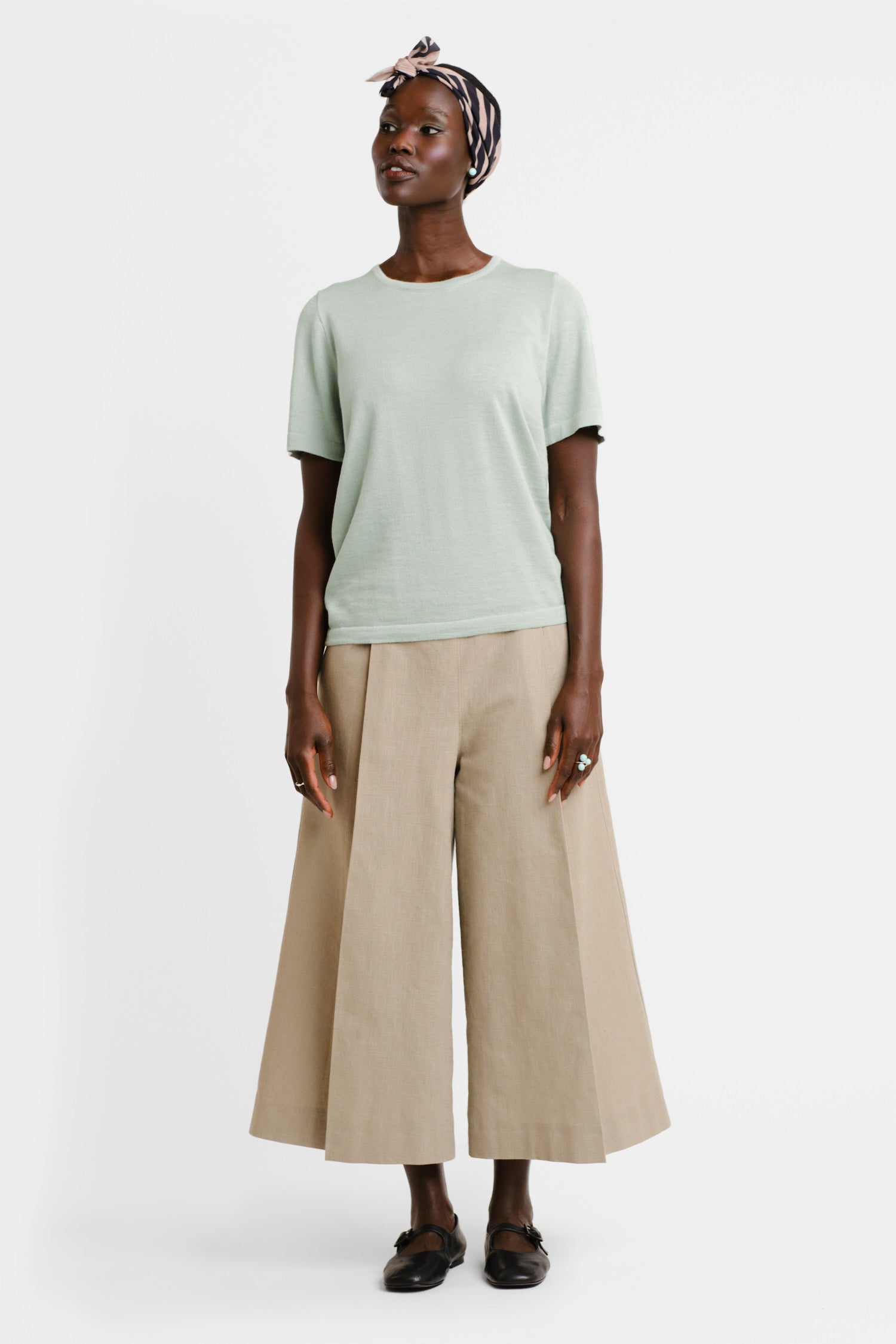 Simple Knit T Shirt Mint