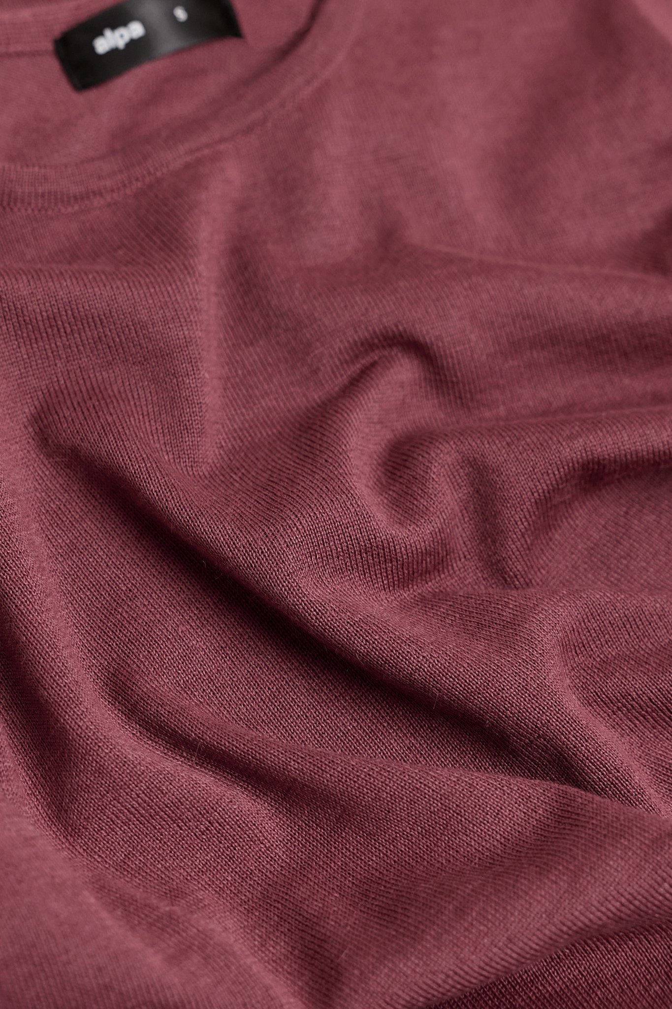 SIMPLE knit T-shirt, raspberry