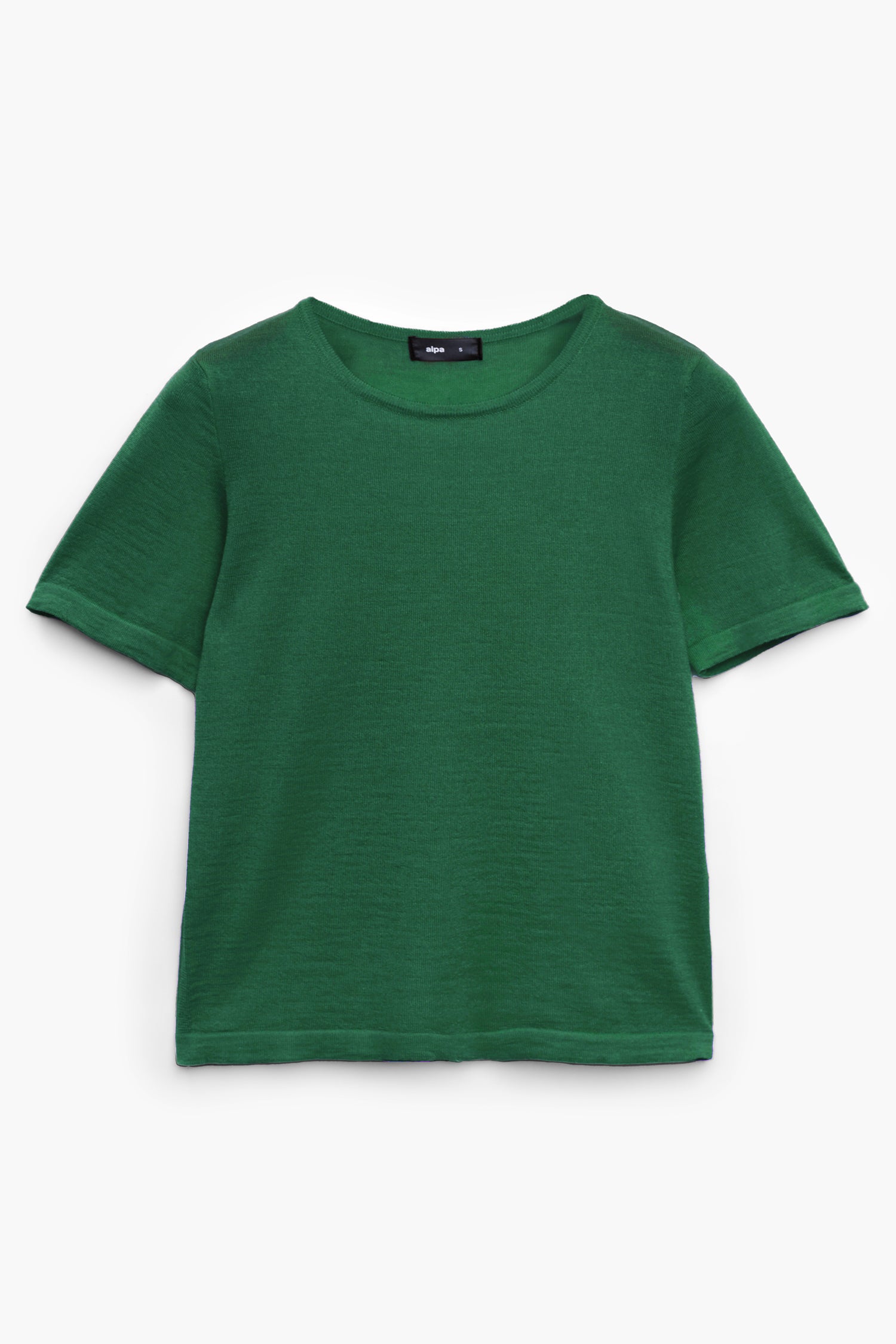 Simple Knit T Shirt Emerald