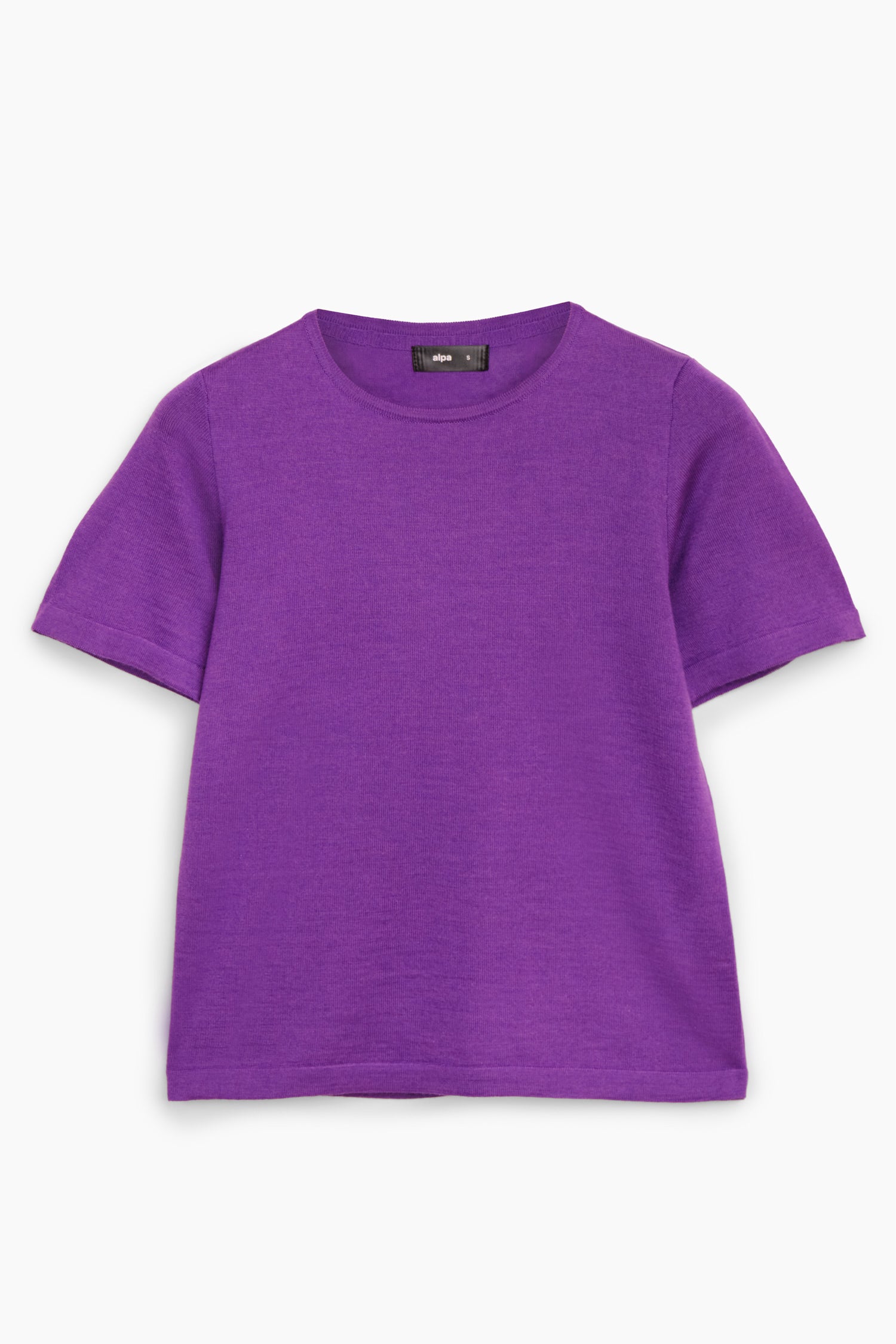 Simple Knit T Shirt Violet