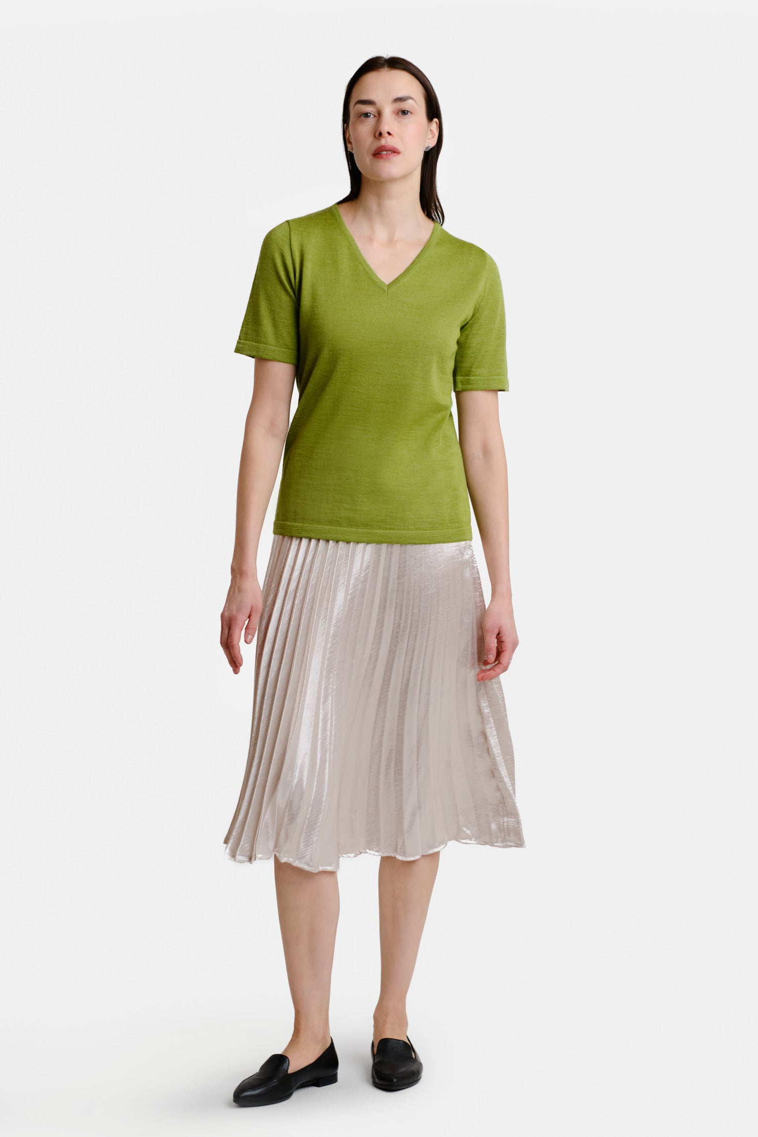 Valley Knit T Shirt Lime