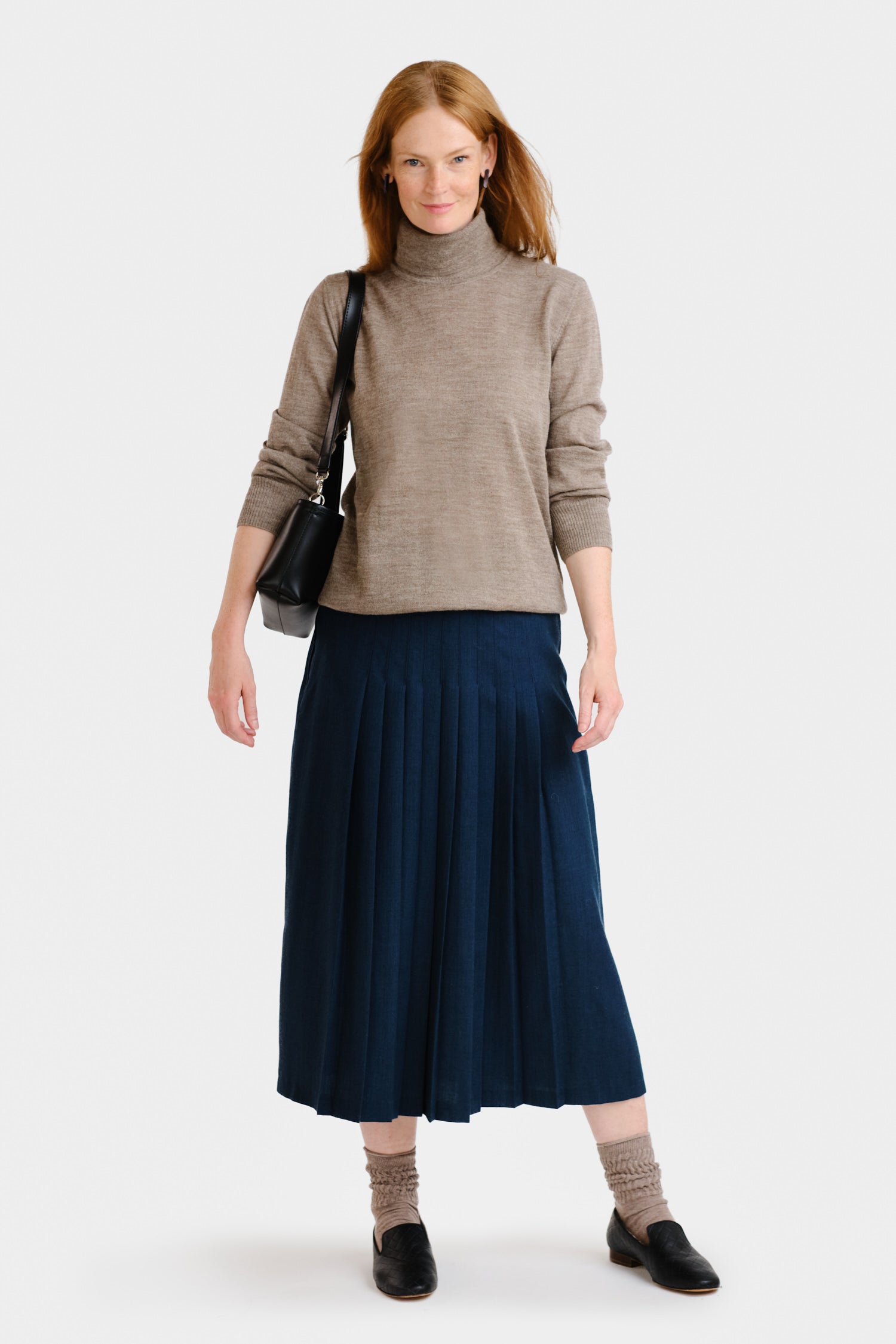Smooth Turtleneck Dark Greige