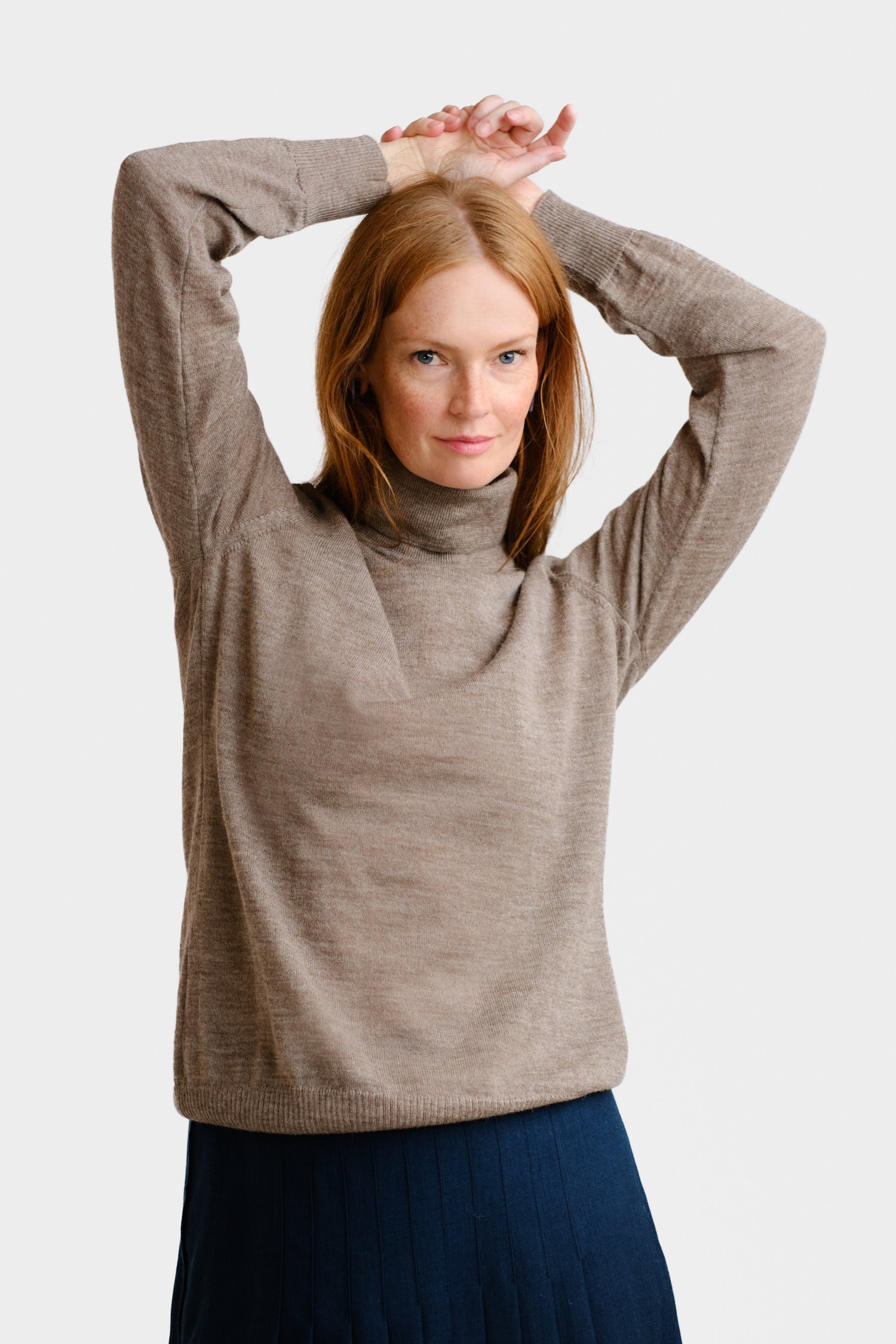Smooth Turtleneck Dark Greige