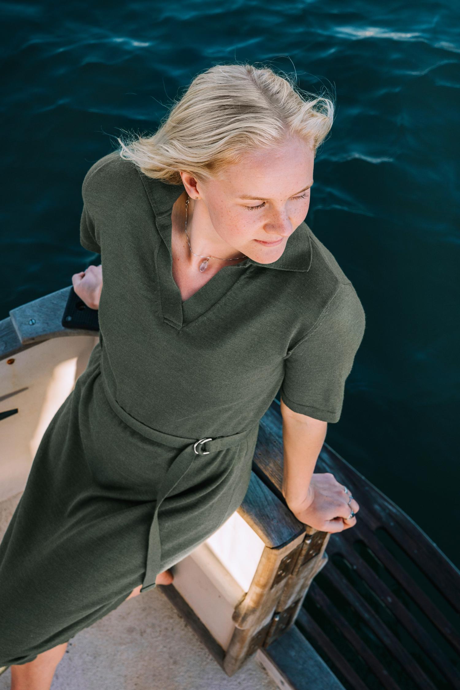 Voyage Knitted Dress Khaki