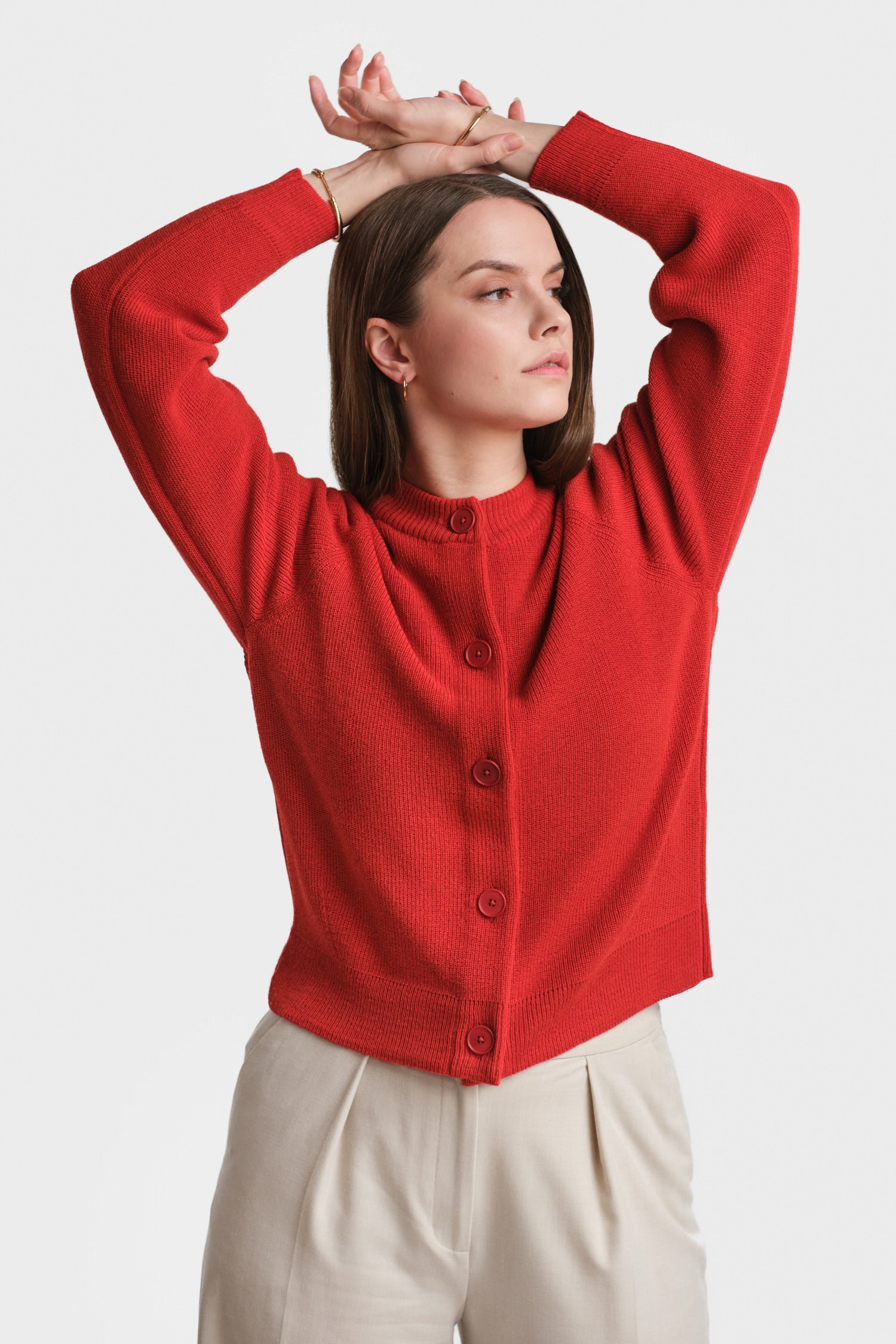Soon Cardigan Cadmium Red