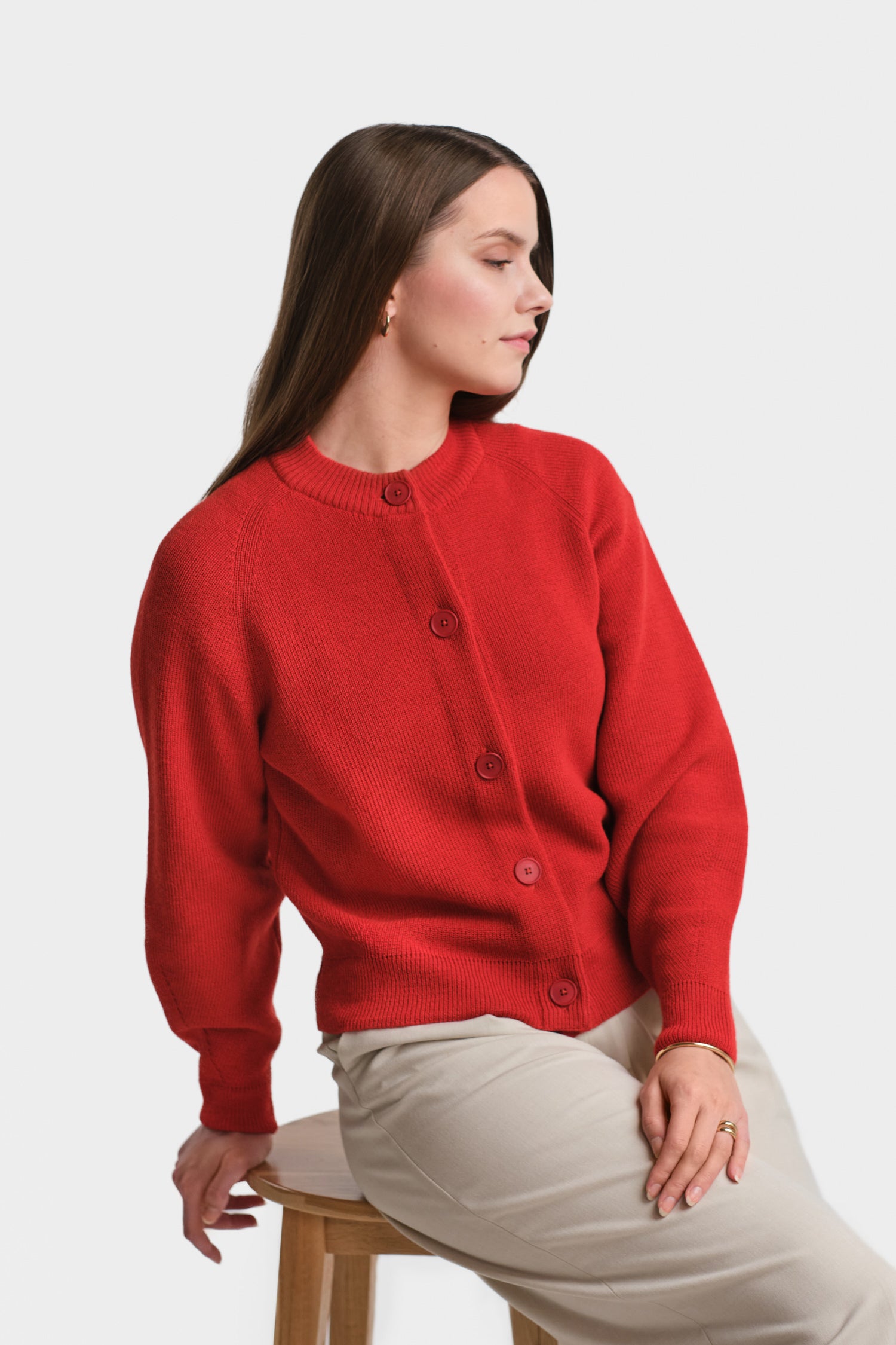 Soon Cardigan Cadmium Red