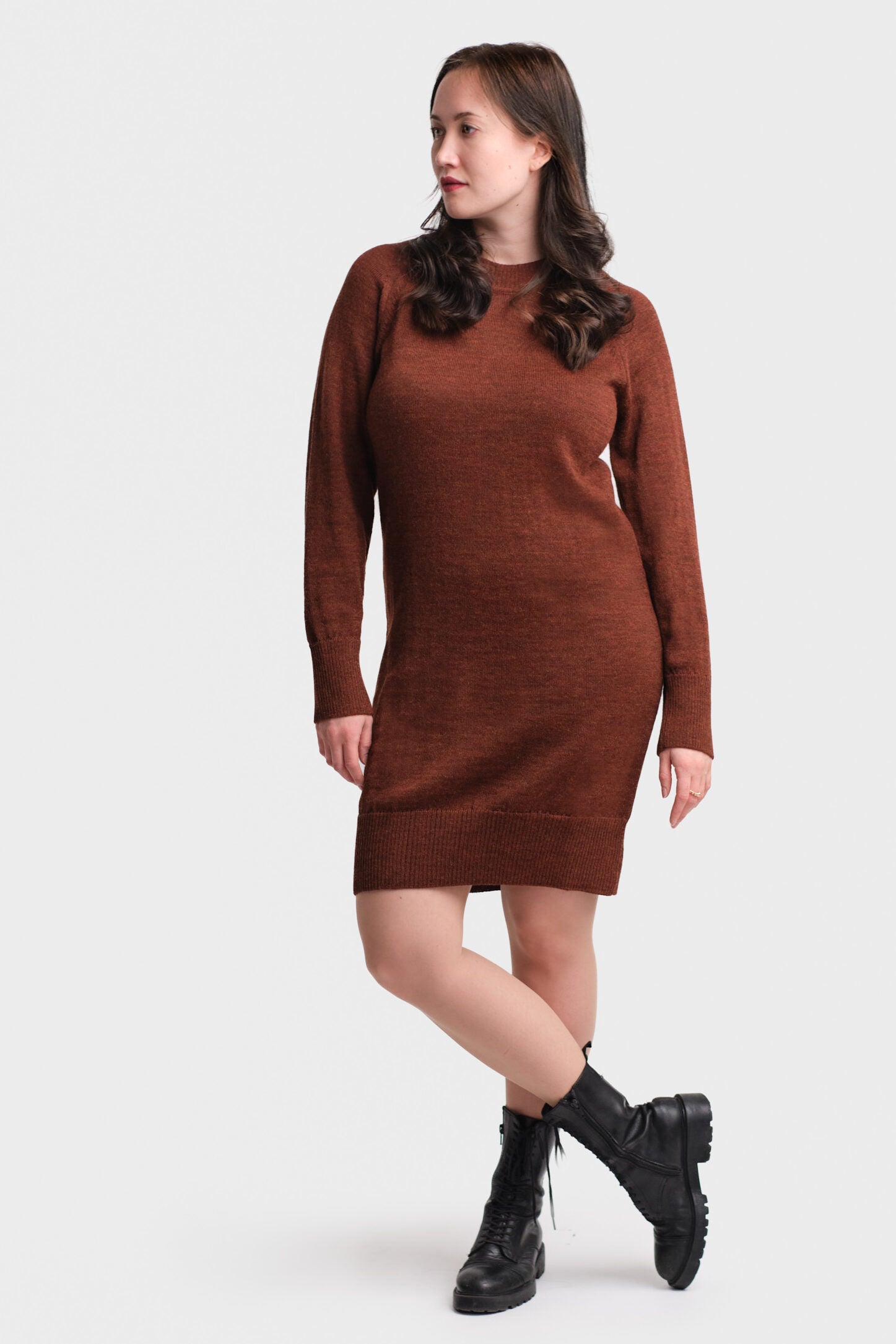 Shine Dress Mahogany