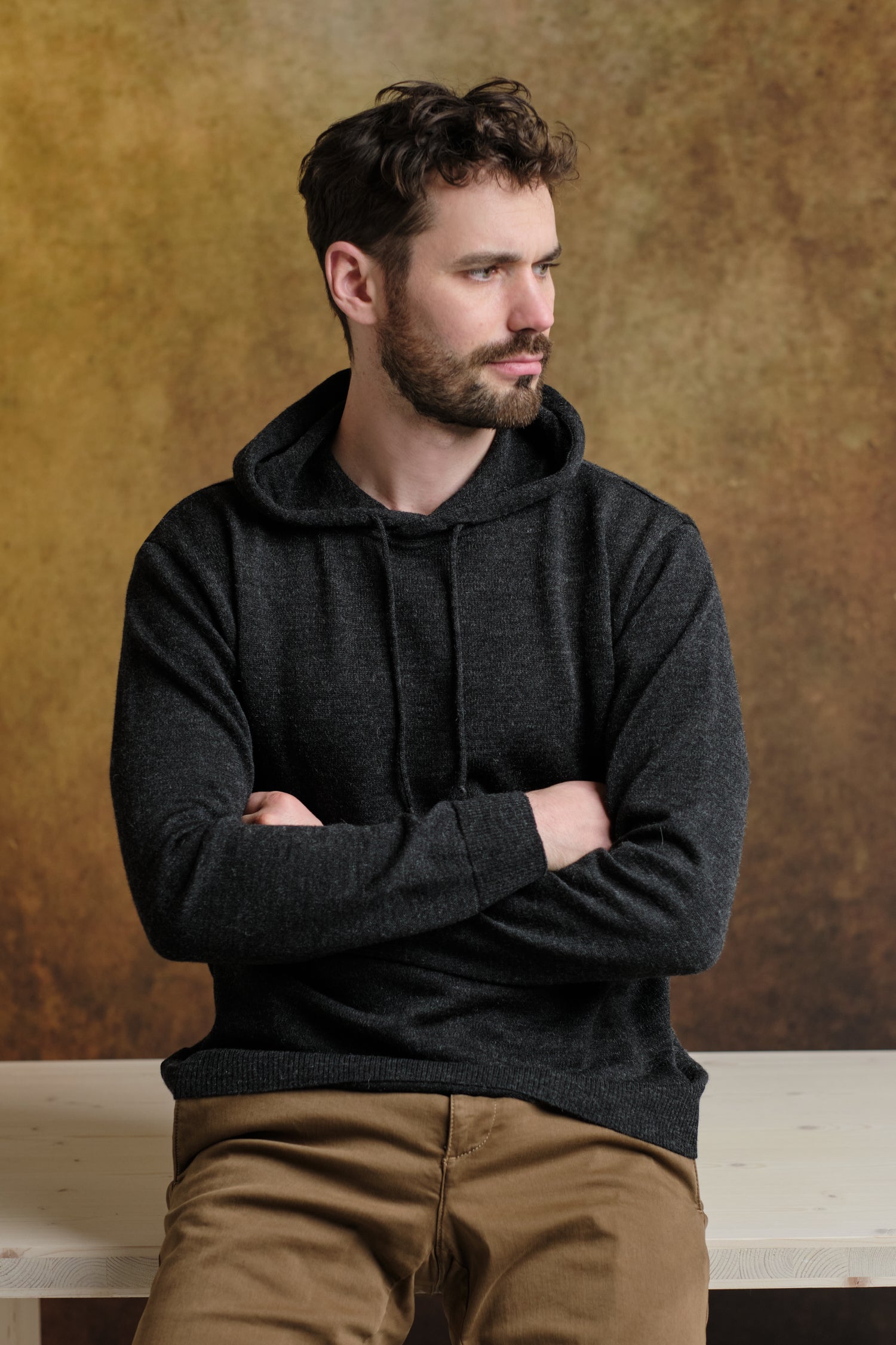 HOODIE alpaca hoodie, charcoal | Alpa
