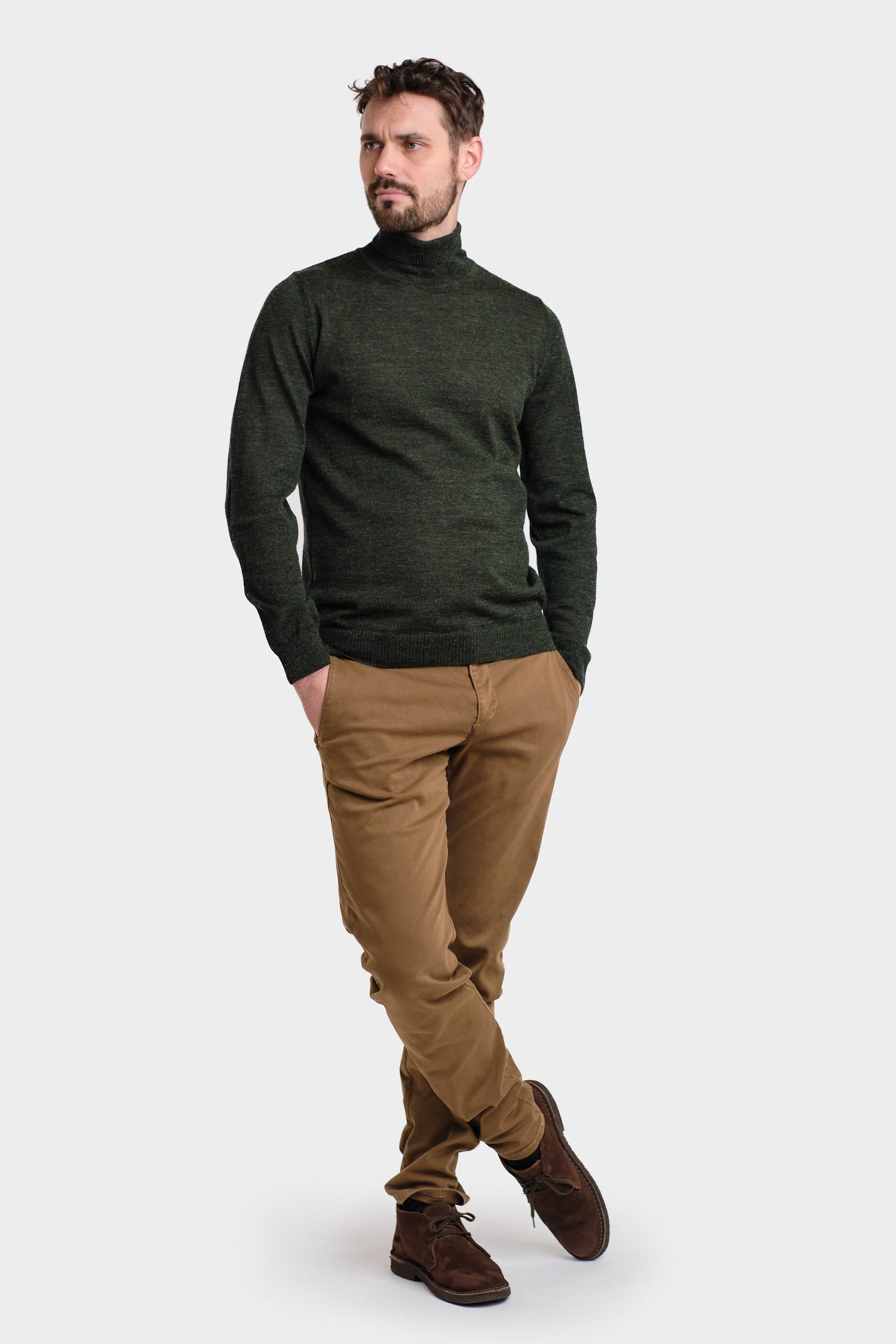 Turtleneck Forest Green Roll Neck