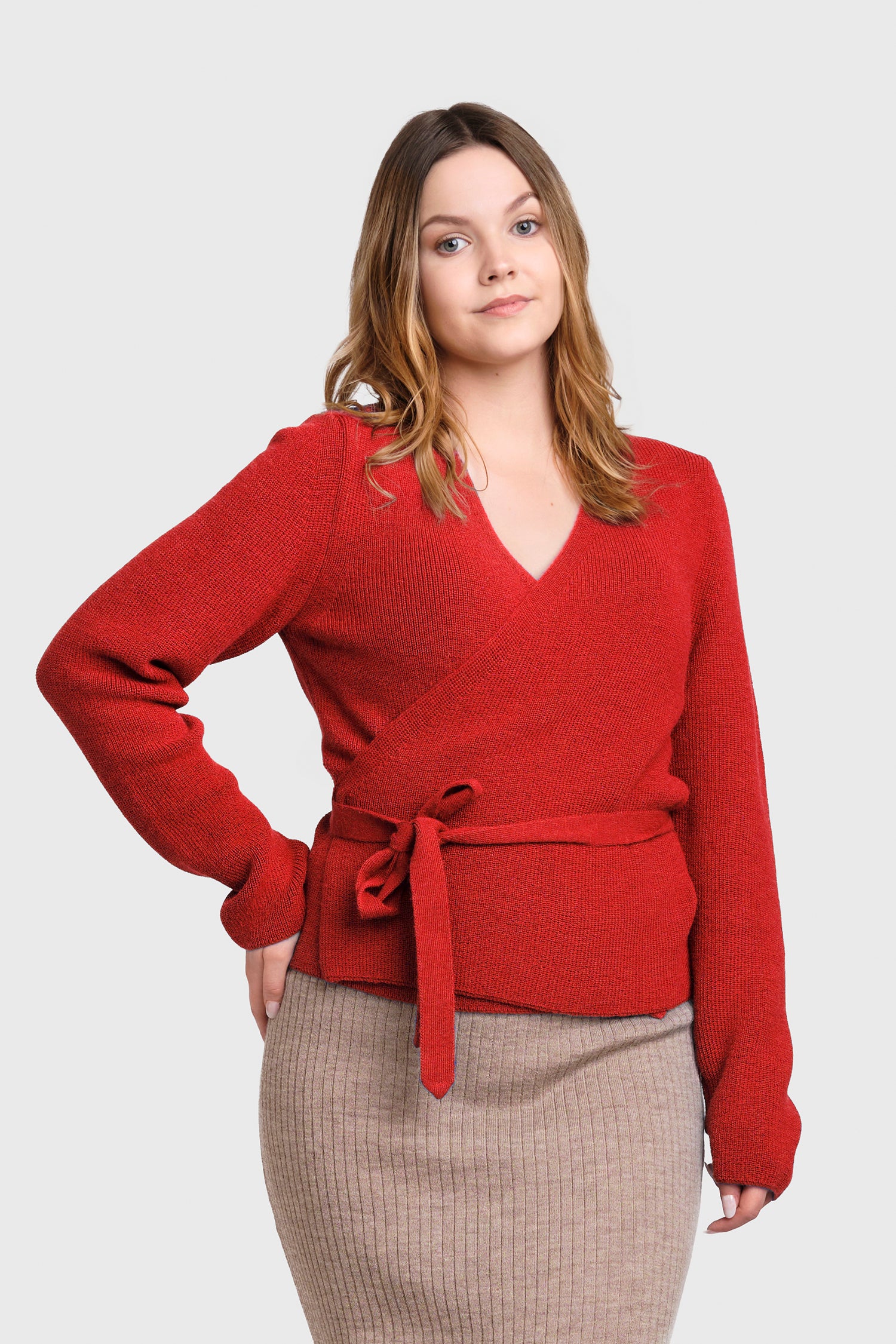 Calm Cardigan Cadmium Red