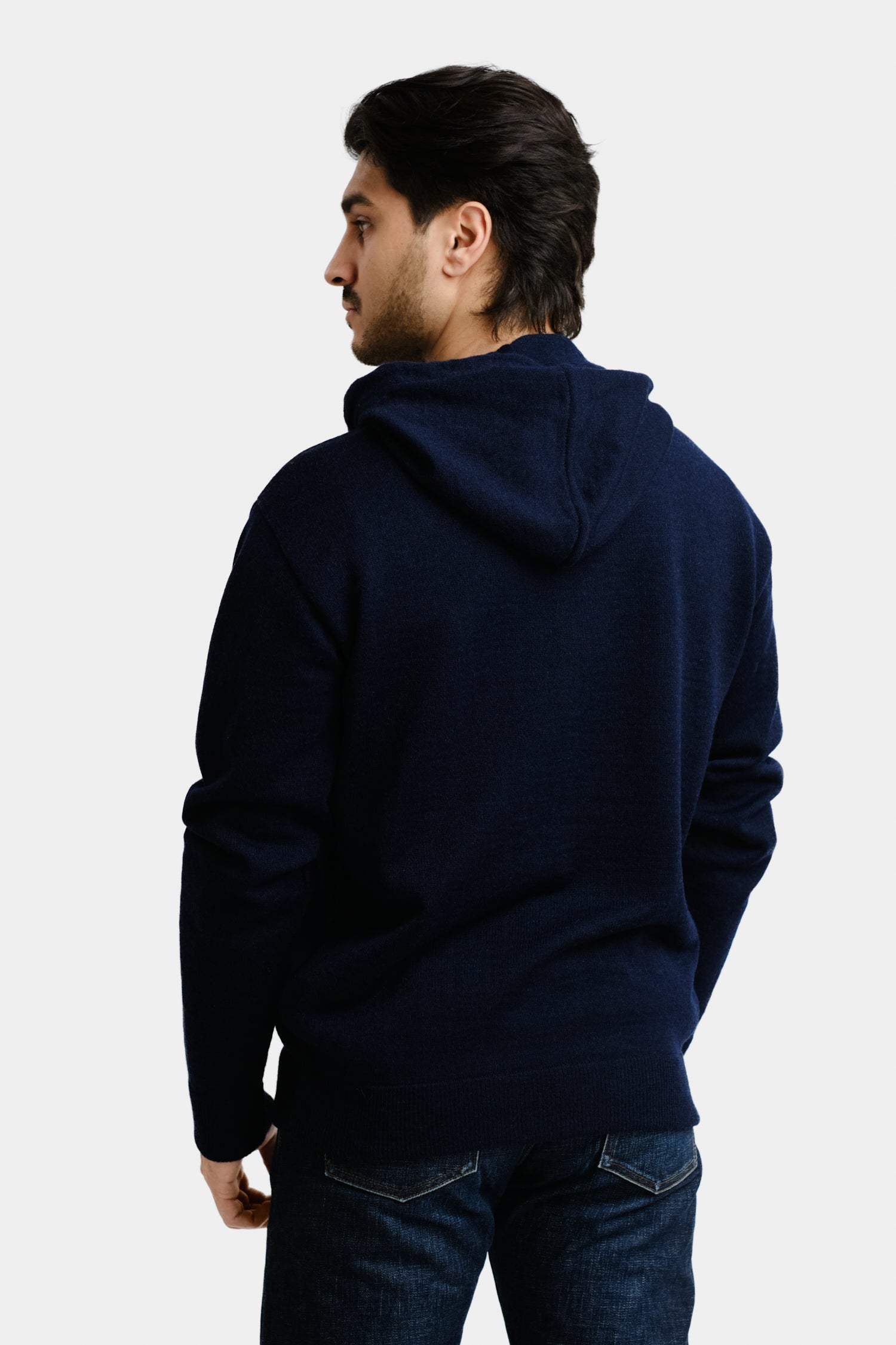 HOODIE ZIP alpaca hoodie, navy | Alpa
