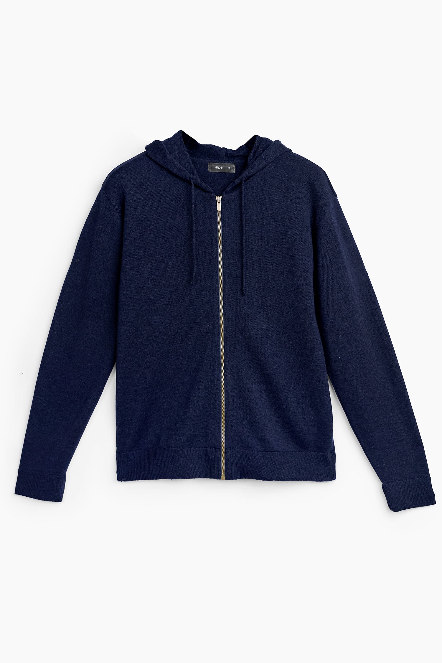 HOODIE ZIP alpaca hoodie, navy | Alpa