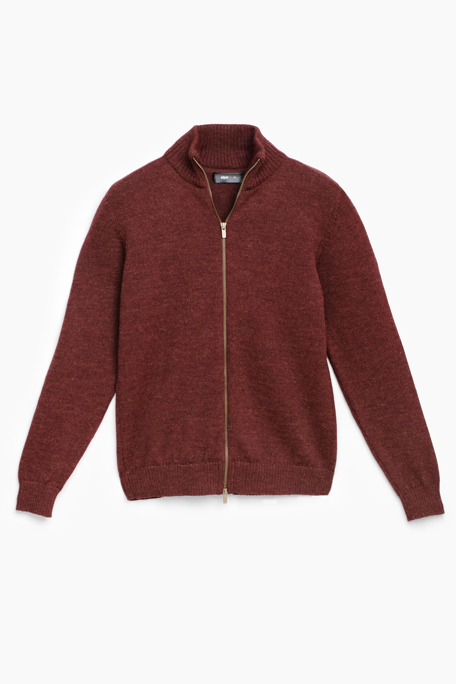 Zipper Zip Cardigan Bordeaux