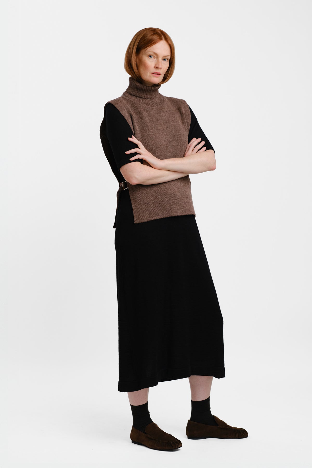 SOLACE vest, caramel latte