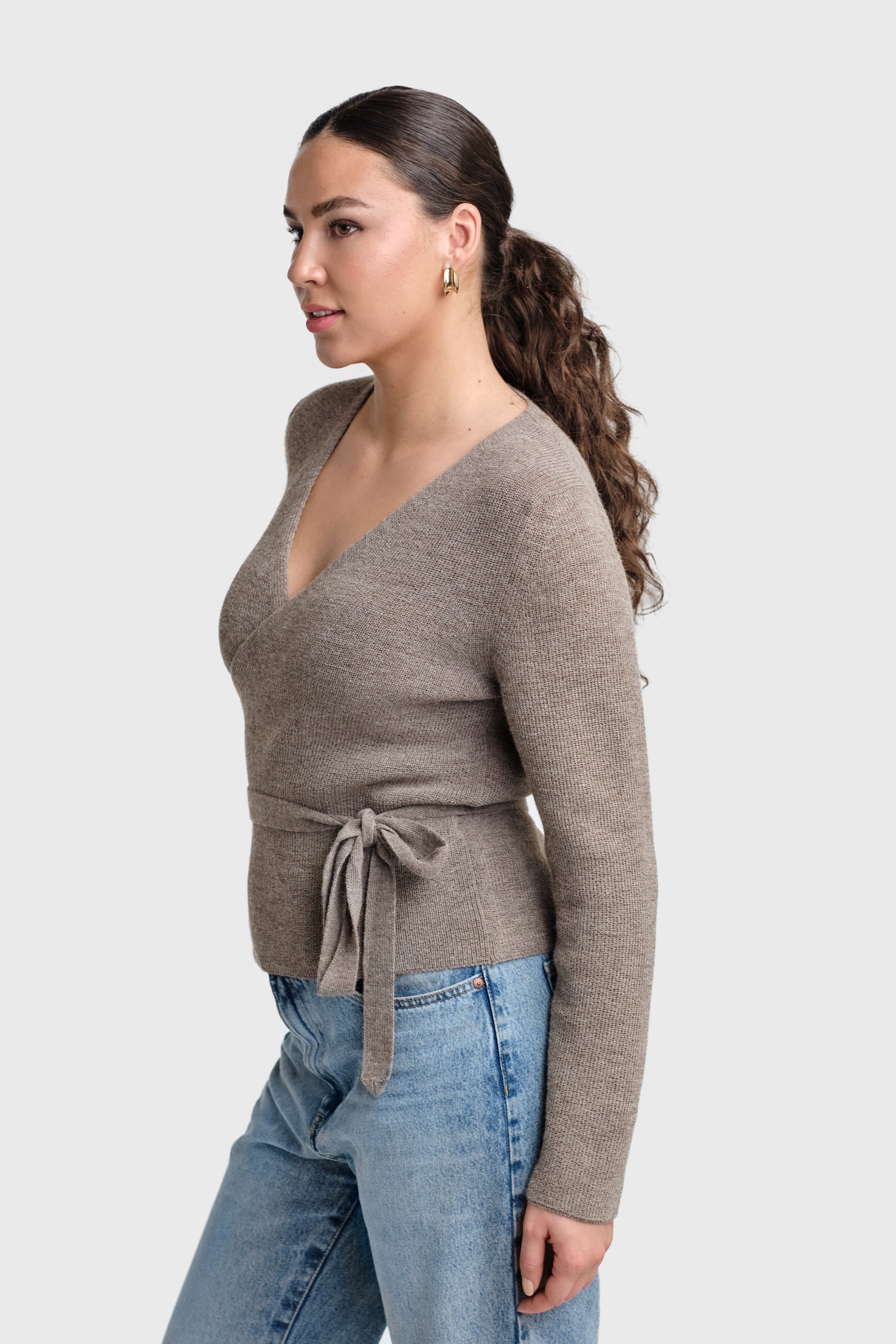 Calm Cardigan Dark Greige