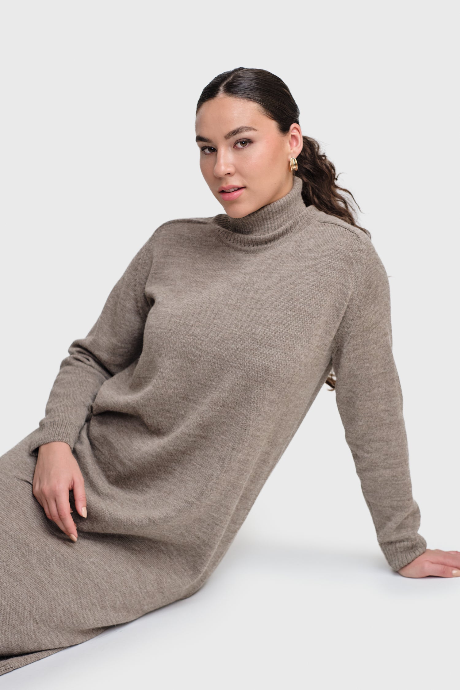 Cozy Maxi Dress Dark Greige
