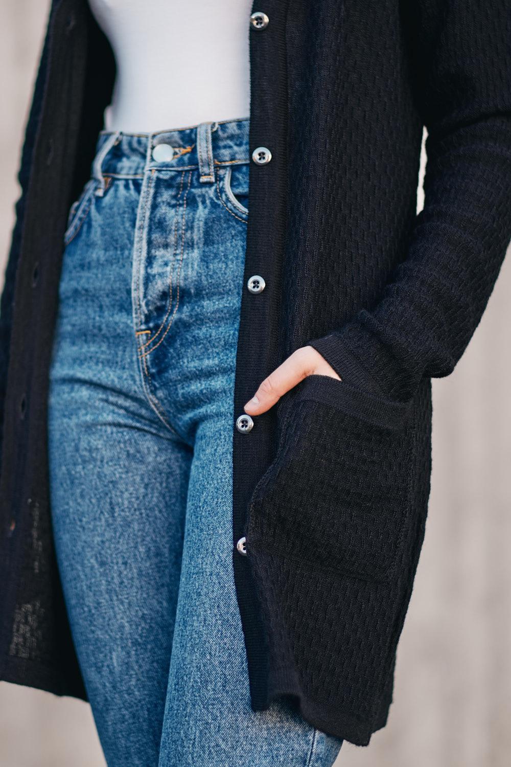 Drizzle Cardigan Black