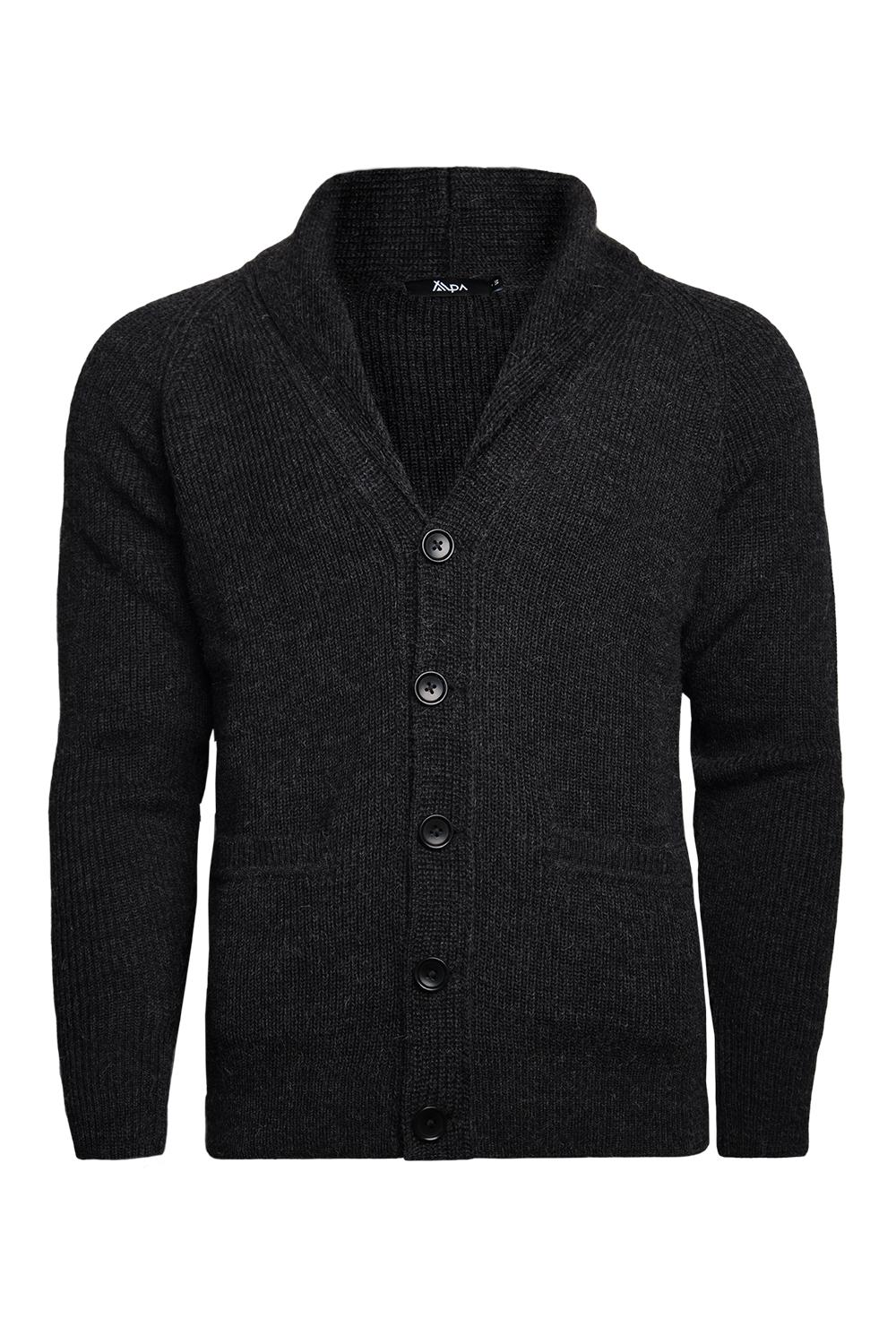 Shawl Collar Cardigan Charcoal