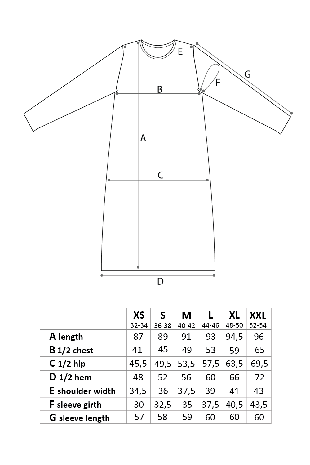 Size chart image 1