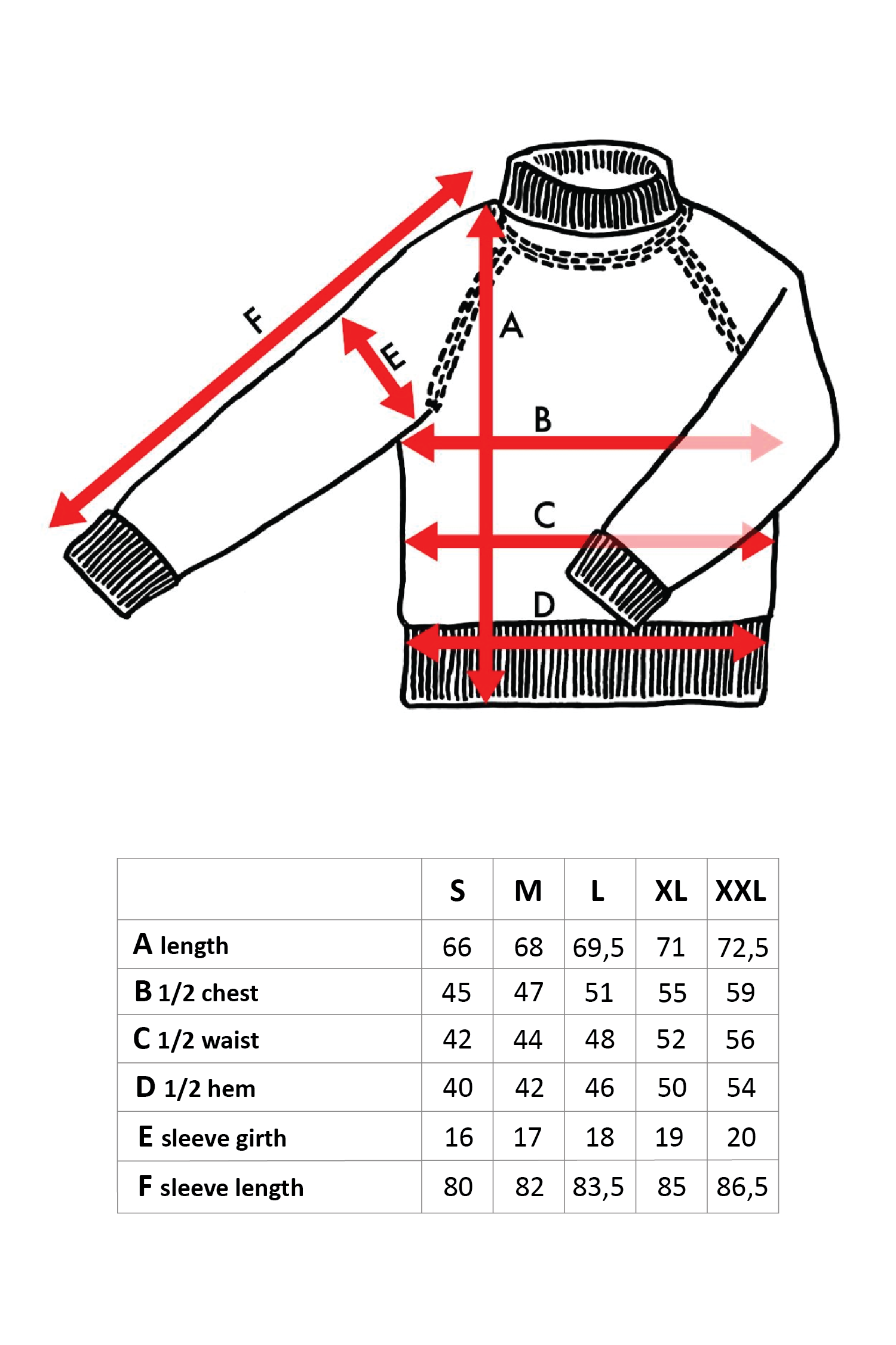 Size chart image 1