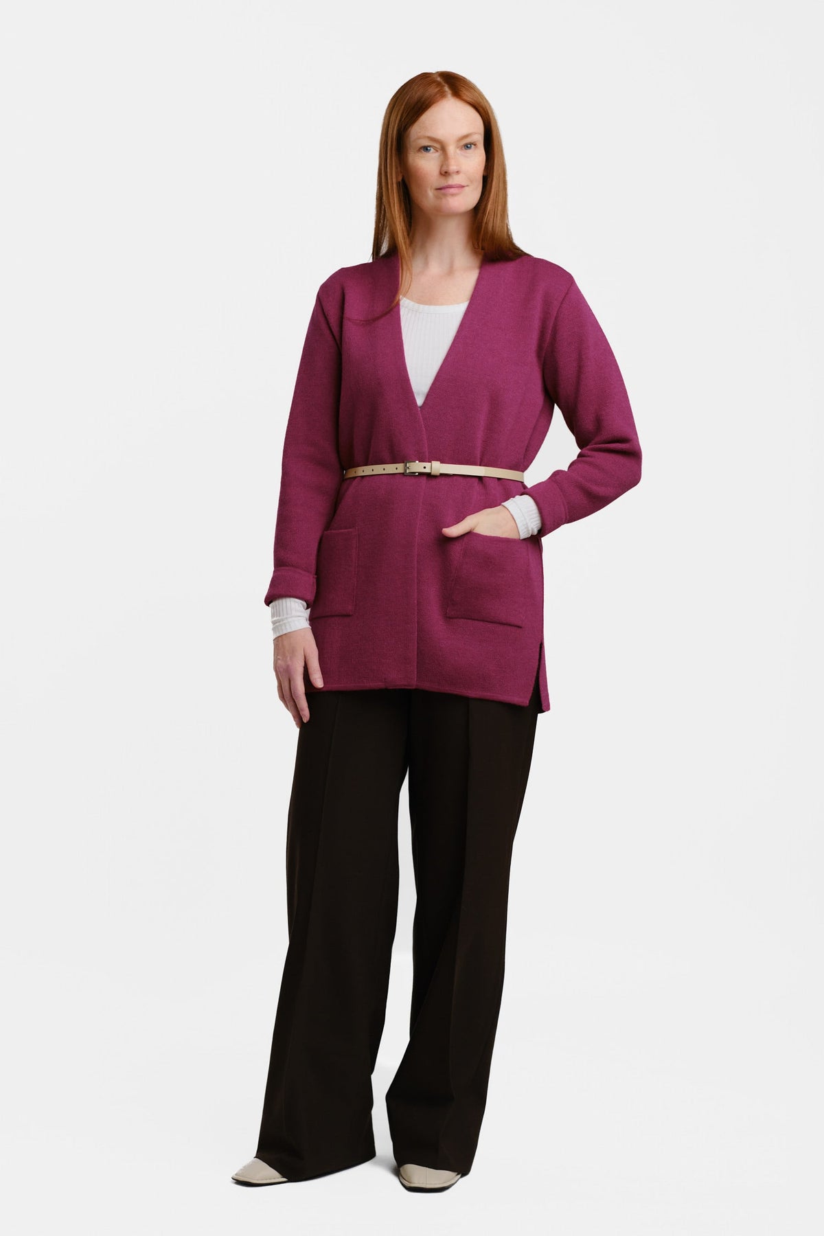 Woods Cardigan Rhubarb
