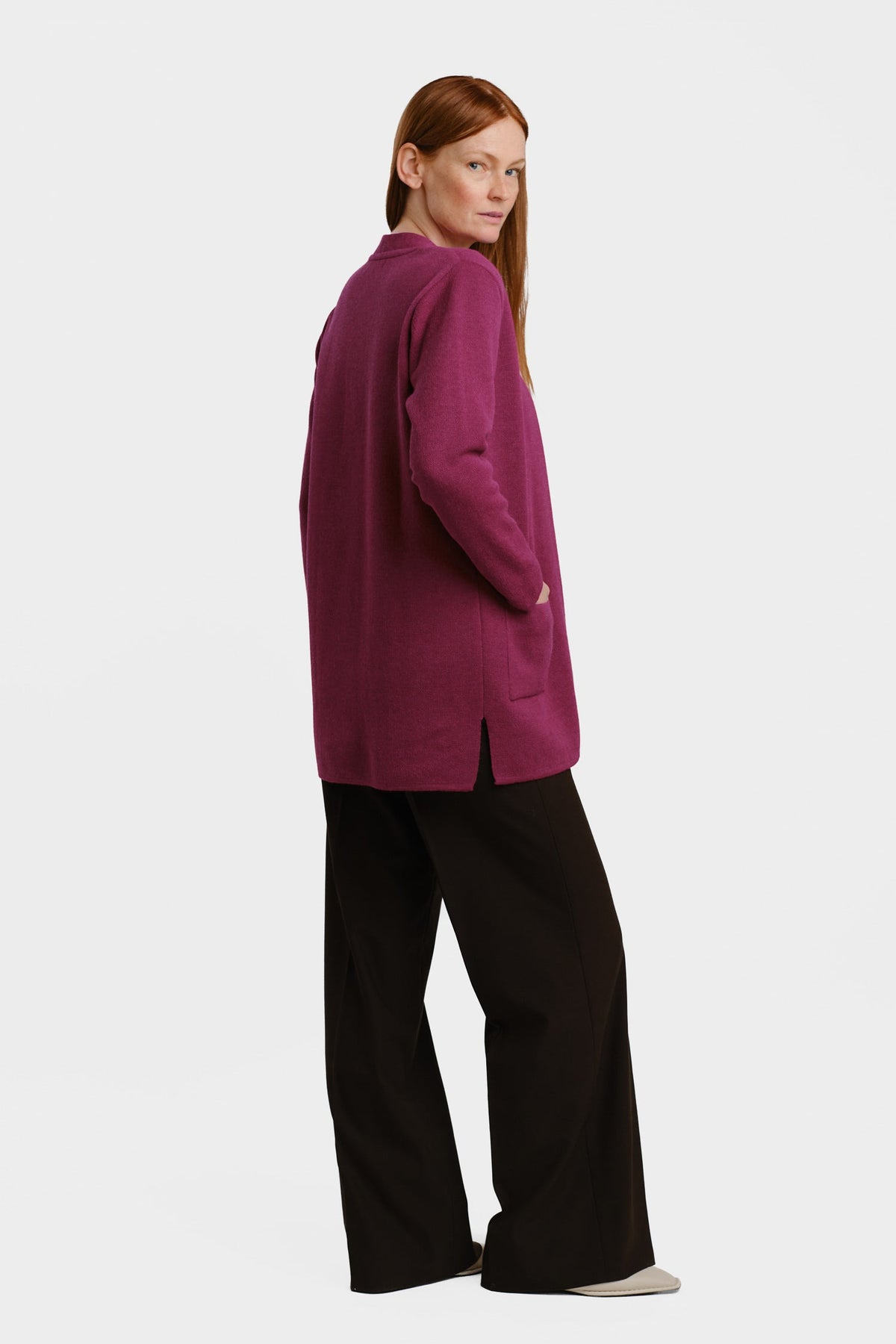 Woods Cardigan Rhubarb